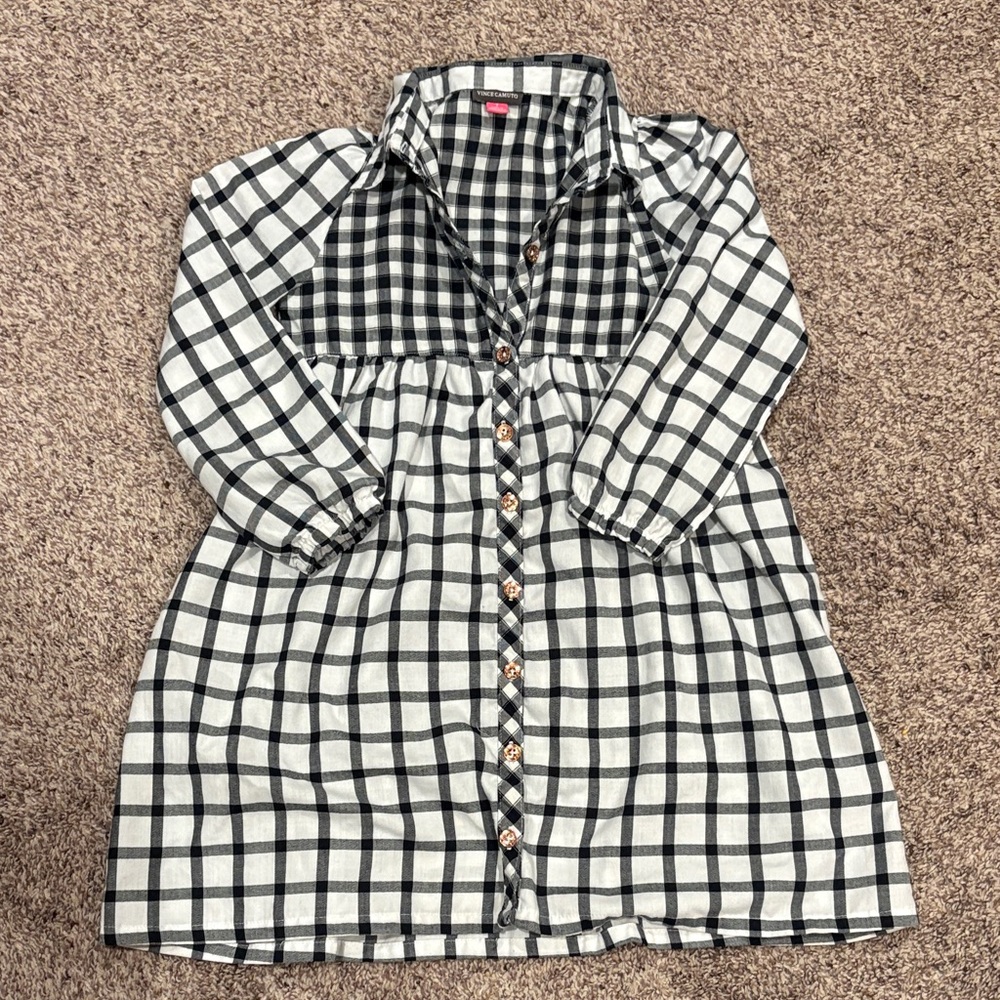 Vince Camuto Monochrome Checkered Shirt
